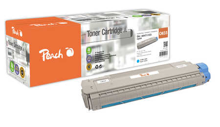 Peach  Tonermodul cyan kompatibel zu OKI C 833 Series