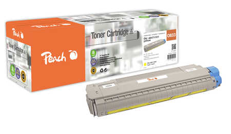 Peach  Tonermodul gelb, kompatibel zu OKI C 833 Series
