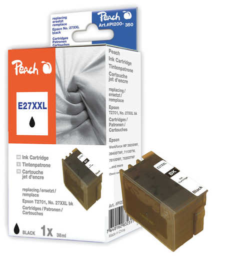 Peach  Tintenpatrone schwarz kompatibel zu Epson WorkForce WF-3600 Series