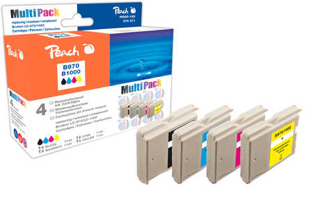 Peach  Spar Pack Tintenpatronen, kompatibel zu Brother DCP-330 C