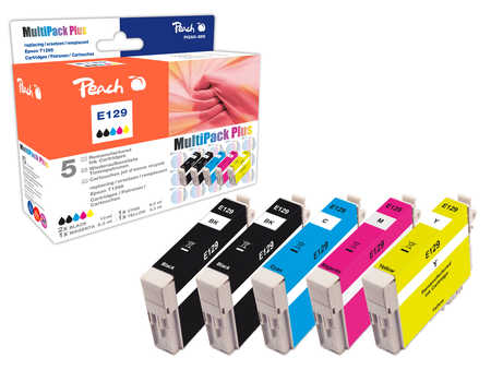 Peach  Spar Pack Plus Tintenpatronen kompatibel zu Epson WorkForce WF-3010 DW