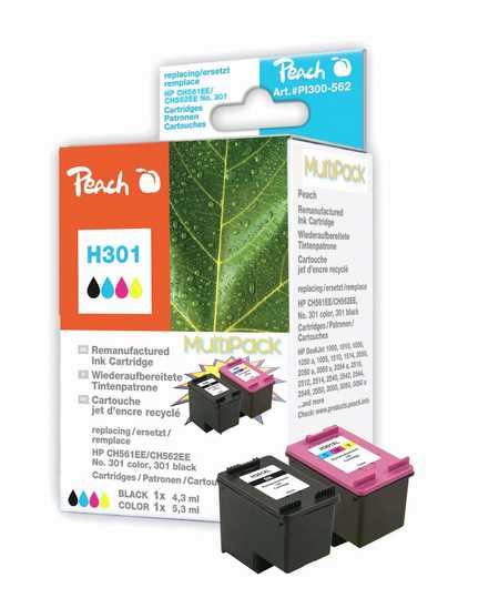 Peach  Spar Pack Druckköpfe kompatibel zu HP OfficeJet 4635