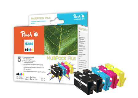 Peach  Spar Pack Plus Tintenpatronen kompatibel zu HP PhotoSmart Wireless B 109 n