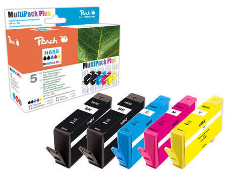 Peach  Spar Pack Plus Tintenpatronen kompatibel zu HP DeskJet Ink Advantage 5520 Series