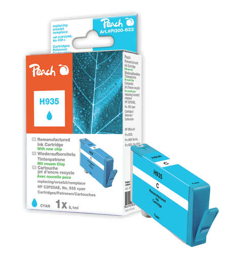 Peach  Tintenpatrone cyan kompatibel zu HP OfficeJet 6800 Series