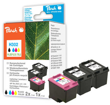 Peach  Spar Pack Plus Druckköpfe kompatibel zu HP DeskJet 2100 Series