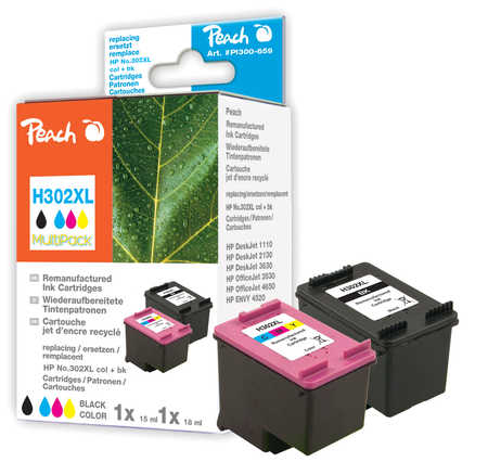Peach  Spar Pack Druckköpfe kompatibel zu HP DeskJet 2100 Series