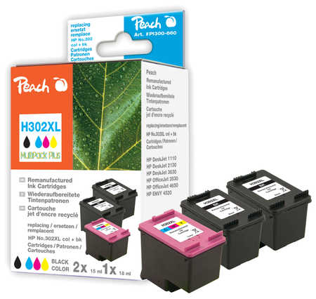 Peach  Spar Pack Plus Druckköpfe kompatibel zu HP DeskJet 2100 Series