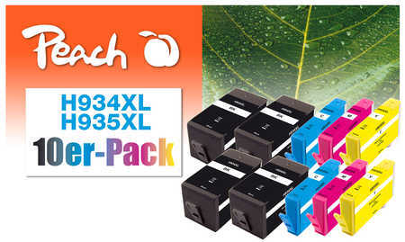 Peach  10er-Pack Tintenpatronen kompatibel zu HP OfficeJet 6800 Series