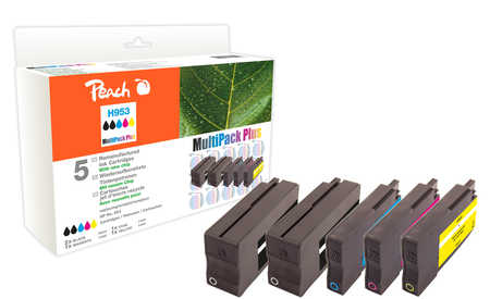 Peach  Spar Pack Plus Tintenpatronen kompatibel zu HP OfficeJet Pro 7740 WF