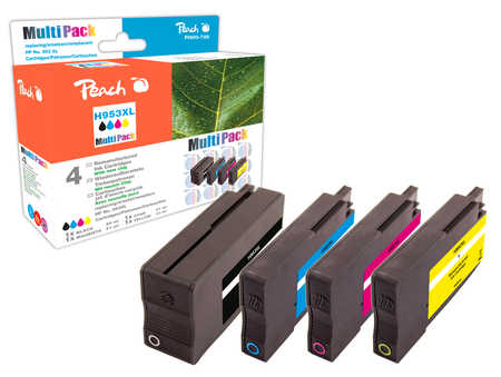 Peach  Spar Pack Tintenpatronen kompatibel zu HP OfficeJet Pro 7740 WF