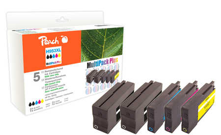 Peach  Spar Pack Plus Tintenpatronen kompatibel zu HP OfficeJet Pro 7740 WF