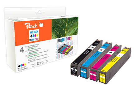 Peach  Spar Pack Tintenpatronen kompatibel zu HP PageWide Managed P 57750 dw