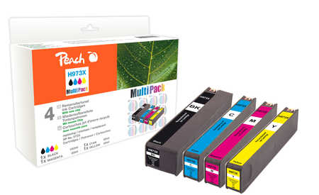 Peach  Spar Pack Tintenpatronen kompatibel zu HP PageWide Managed P 57750 dw