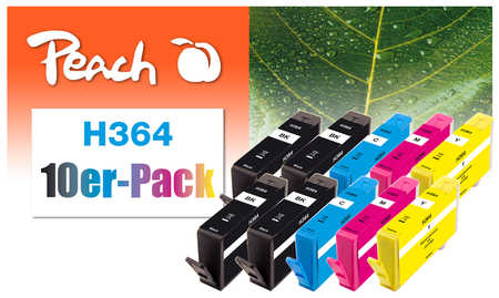 Peach  10er-Pack Tintenpatronen kompatibel zu HP PhotoSmart Wireless B 109 n