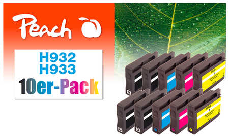 Peach  10er-Pack Tintenpatronen kompatibel zu HP OfficeJet 6600 Series