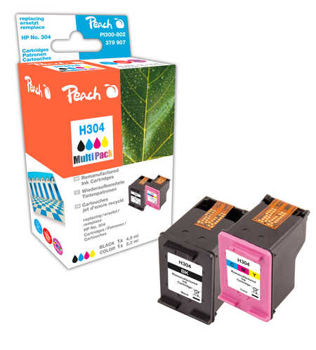 Peach  Spar Pack Druckköpfe kompatibel zu HP DeskJet 3730