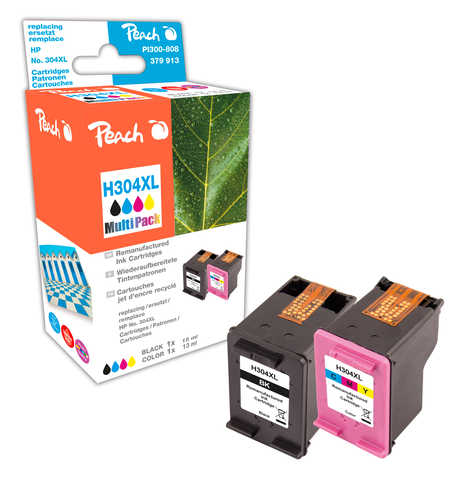 Peach  Spar Pack Druckköpfe kompatibel zu HP DeskJet 3730