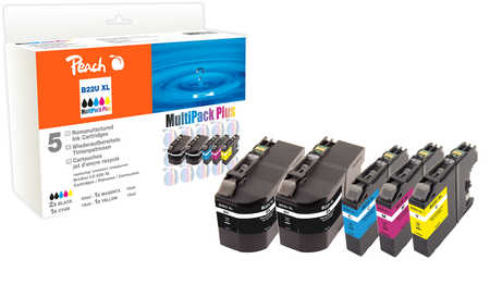 Peach  Spar Pack Plus Tintenpatronen, kompatibel zu Brother MFCJ 985 DW