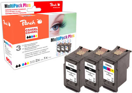 Peach  Spar Pack Plus Druckköpfe kompatibel zu Canon Pixma MG 2540