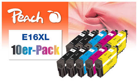 Peach  10er-Pack Tintenpatronen, kompatibel zu Epson WorkForce WF-2510 WF