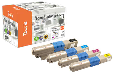 Peach  Spar Pack Tonermodule kompatibel zu OKI MC 362 DN