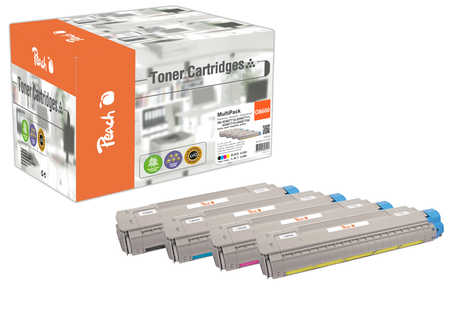 Peach  Spar Pack Tonermodule kompatibel zu OKI C 8800 DTN