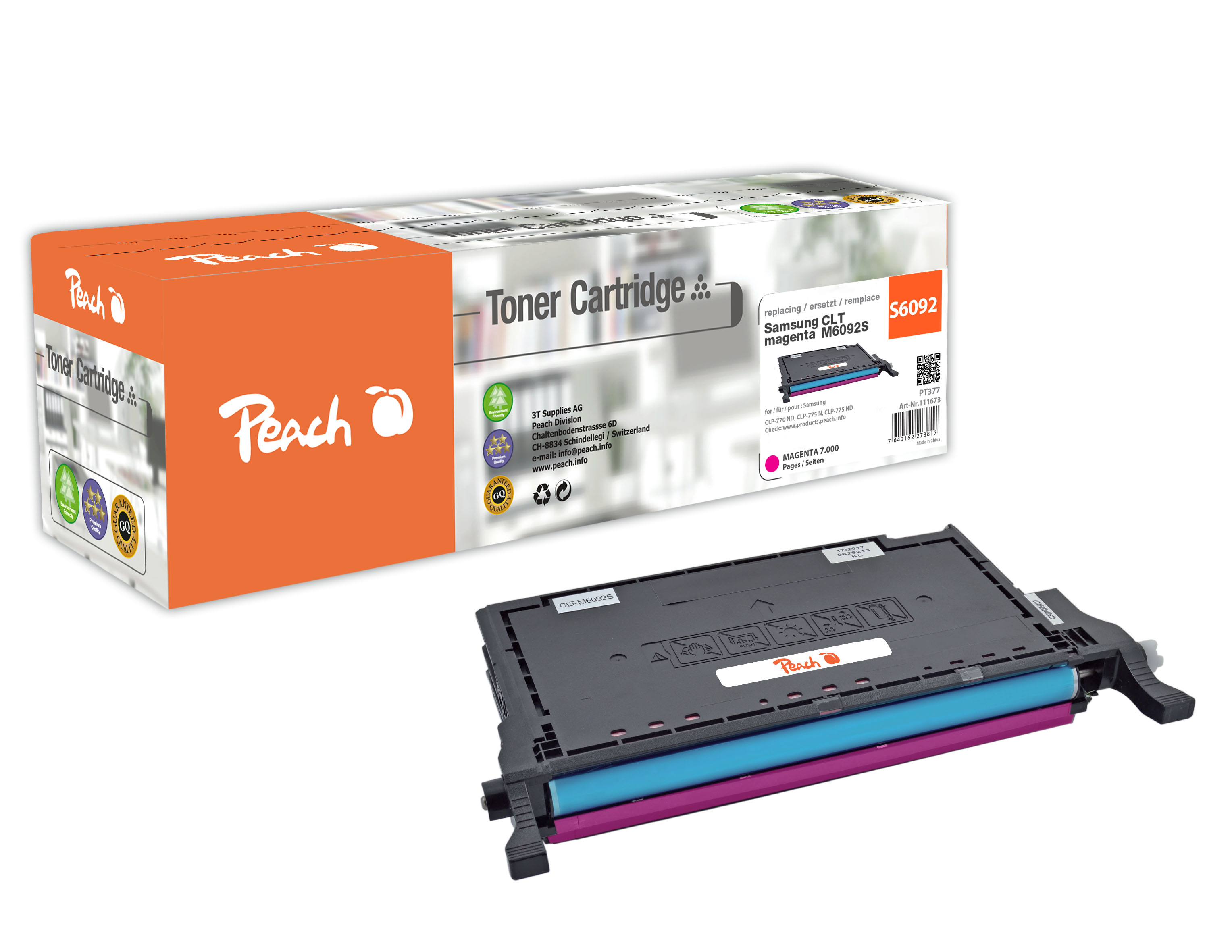 Peach  Tonermodul magenta, kompatibel zu Samsung CLP-775 ND