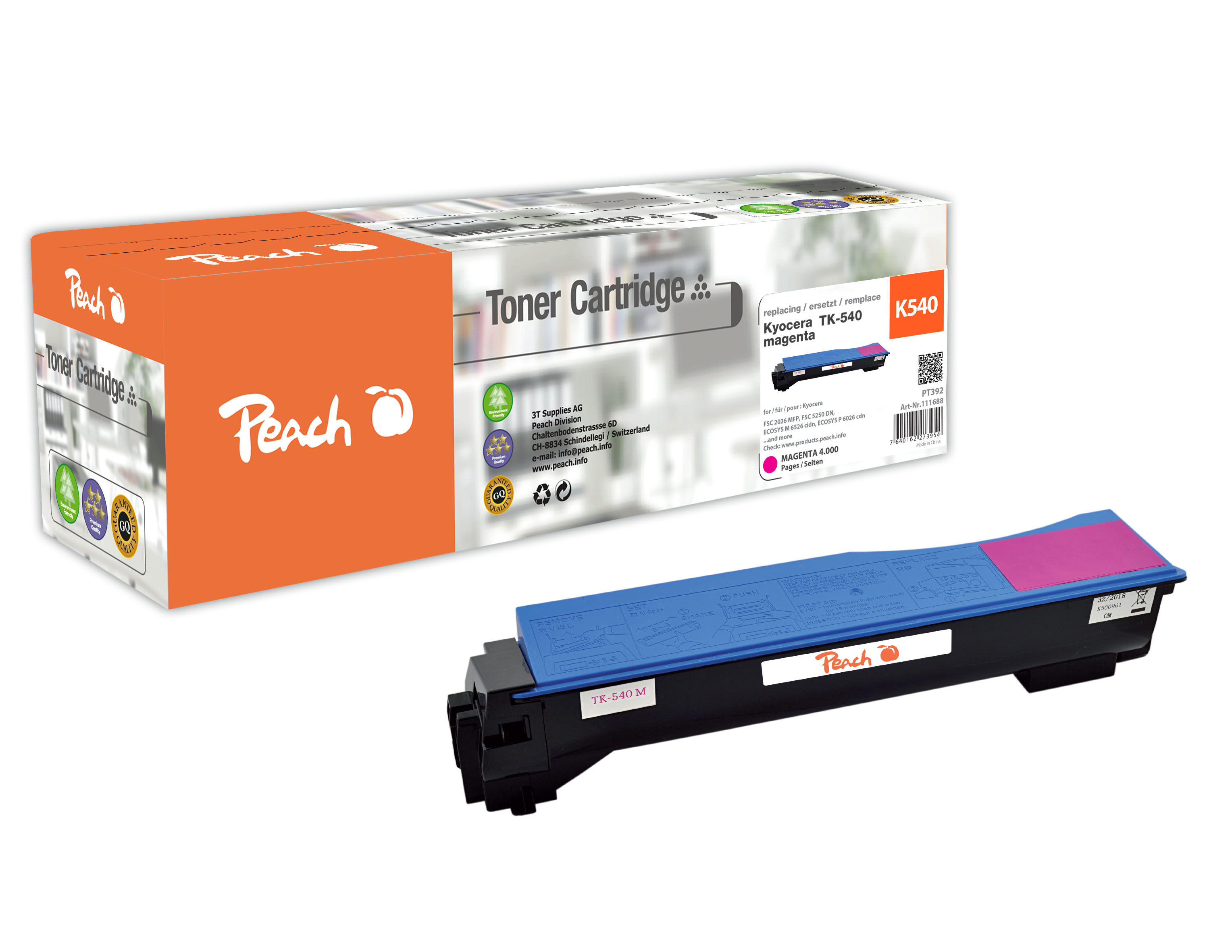 Peach  Tonermodul magenta, kompatibel zu Kyocera FSC 5100 DN