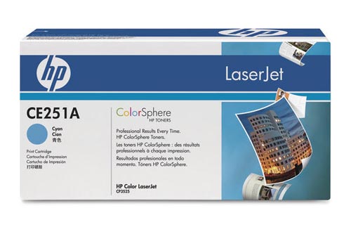 Original  Tonerpatrone cyan HP Color LaserJet CP 3525 X