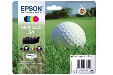 Original  Multipack Tinte BKCMY Epson WorkForce Pro WF-3725 DWF