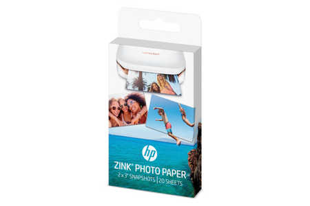 Original  ZINK Fotopapier 5x7,6cm, 20 Blatt, selbstklebende Rückseite HP Sprocket 200 white