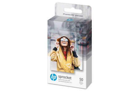 Original  ZINK Fotopapier 5x7,6cm, 50 Blatt, selbstklebende Rückseite HP Sprocket 200 white