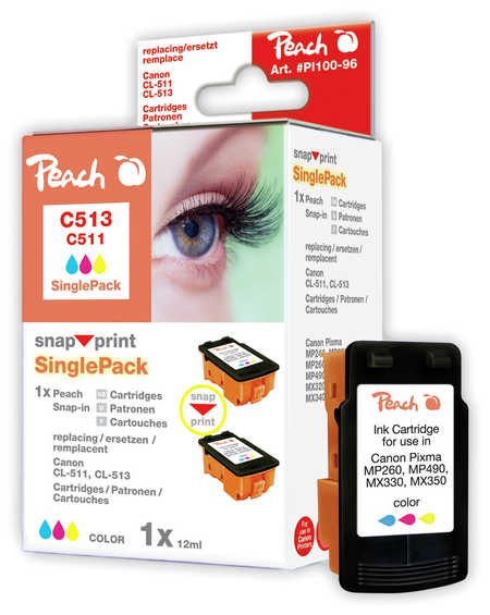 Peach Tintenpatrone gelb kompatibel zu Original Canon BJC 680