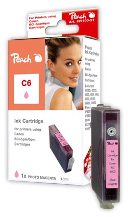 Peach Tintenpatrone photo magenta kompatibel zu Original Canon S 820 D