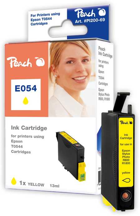Peach Tintenpatrone gelb kompatibel zu Original Epson Stylus Photo R 800