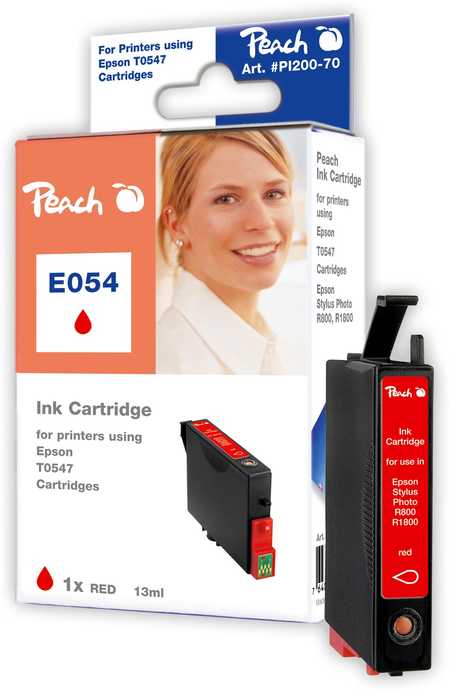 Peach Tintenpatrone rot kompatibel zu Original Epson Stylus Photo R 800