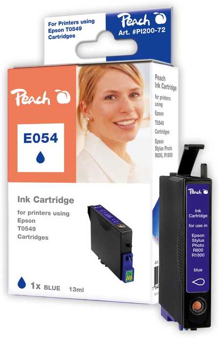 Peach Tintenpatrone blau kompatibel zu Original Epson Stylus Photo R 800