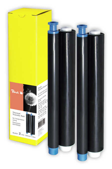 Peach 2  Thermal Transfer Rollen kompatibel zu Panasonic KXFC 195
