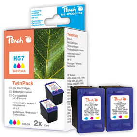 Peach Doppelpack Druckköpfe color kompatibel zu Original HP PSC 2170