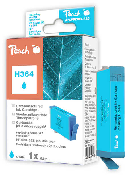 Peach  Tintenpatrone cyan kompatibel zu HP DeskJet 3520 e-All-in-One