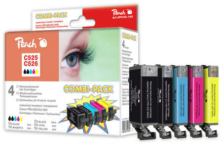 Peach  Spar Pack Tintenpatronen kompatibel zu Canon Pixma IP 4850