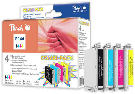 Peach  Spar Pack Tintenpatronen kompatibel zu Epson Stylus C 66 Photo Edition
