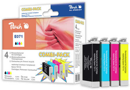 Peach  Spar Pack Tintenpatronen kompatibel zu Epson Stylus S 21