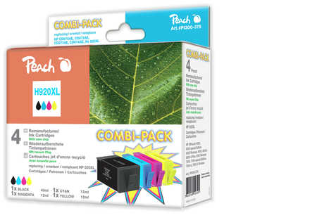Peach  Spar Pack Tintenpatronen kompatibel zu HP OfficeJet 7000