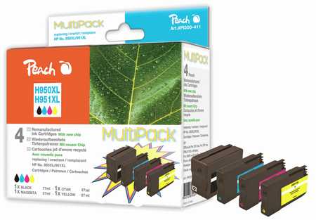 Peach  Spar Pack Tintenpatronen kompatibel zu HP OfficeJet Pro 8100 ePrinter