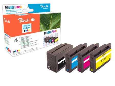 Peach  Spar Pack Tintenpatronen kompatibel zu HP OfficeJet 6600 Series
