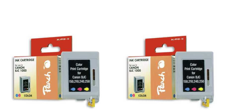 Peach  Doppelpack Druckköpfe color kompatibel zu Canon IJ 310