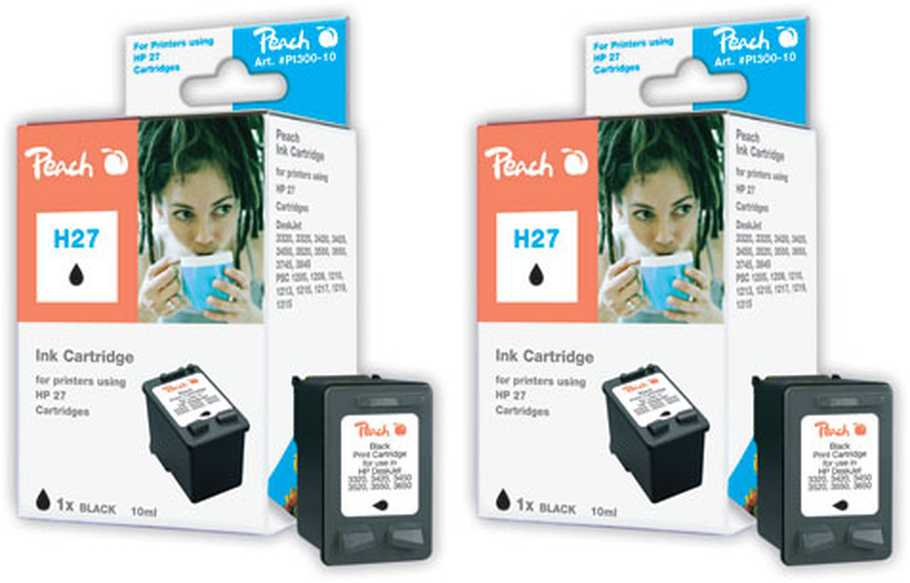 Peach  Doppelpack Druckköpfe schwarz kompatibel zu HP OfficeJet 4200 Series