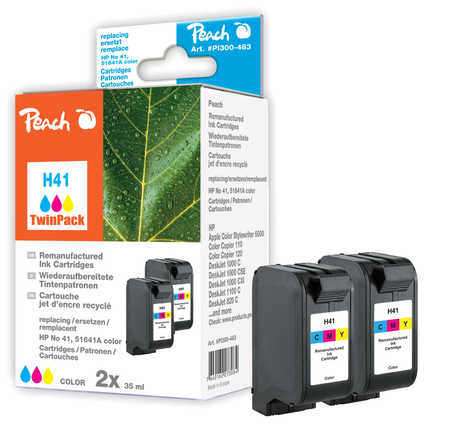 Peach Doppelpack Druckköpfe color kompatibel zu Original HP Color Copier 120